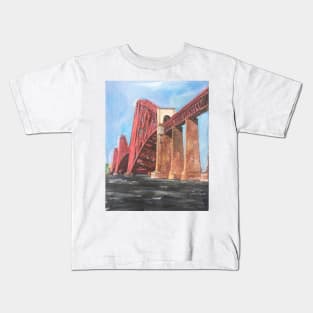 A view of the Forth Rail Bridge, Scotland Kids T-Shirt